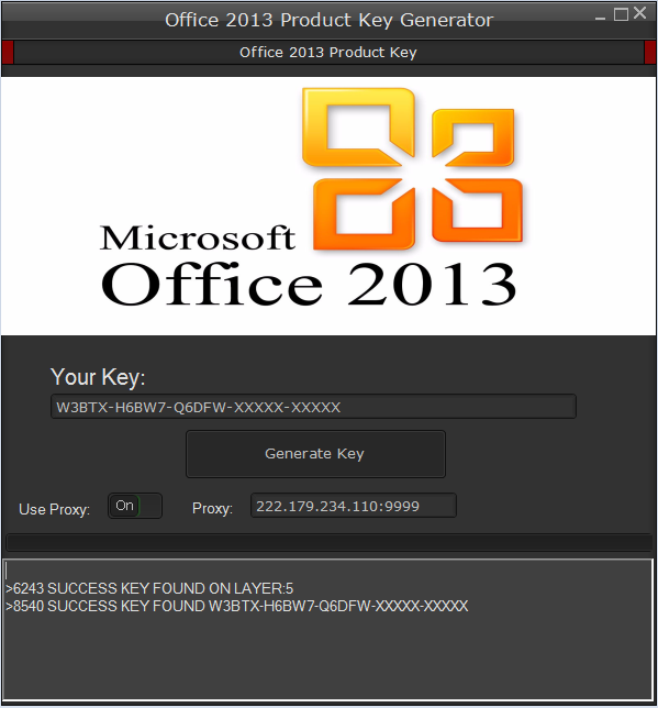 ms office 2013 product key